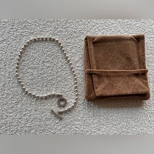 GUCCI boule silver choker necklace